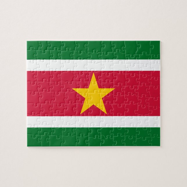Flagge des Suriname-Foto-Puzzles (Horizontal)