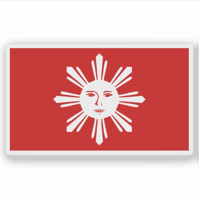 Flagge des Tagalog-Volkes Aufkleber (Vorderseite)