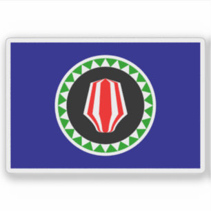 Flagge des Temotu-Volkes, Melanesien, Ozeanien Aufkleber