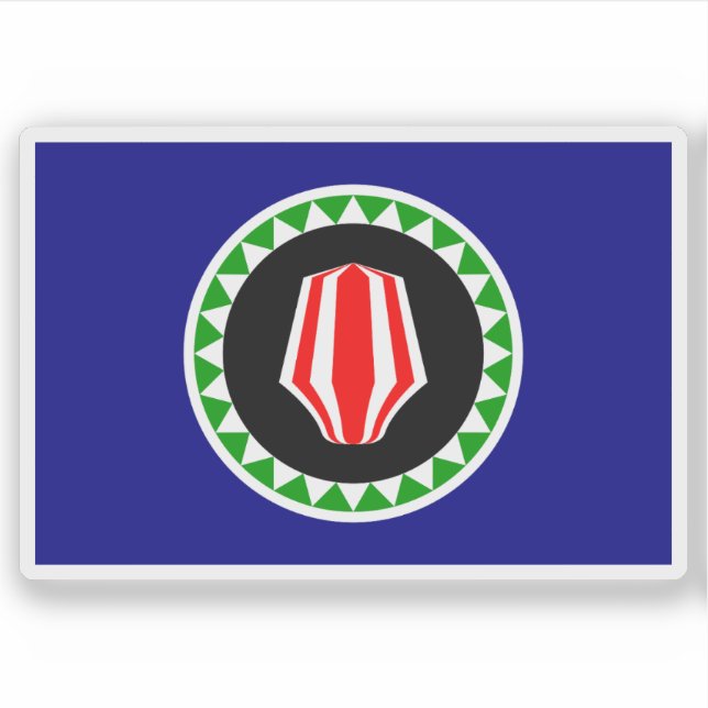 Flagge des Temotu-Volkes, Melanesien, Ozeanien Aufkleber (Vorderseite)