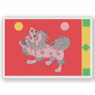 Flagge des tibetischen Reiches (tibetischer Schnee Aufkleber