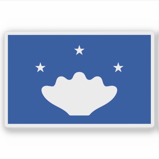 Flagge des Tobias, Mikronesien, Ozeanien Aufkleber (Vorderseite)