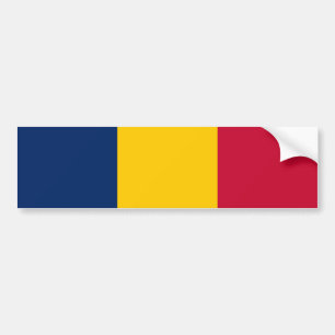 Flagge des Tschad (afrikanisches Land) Autoaufkleber