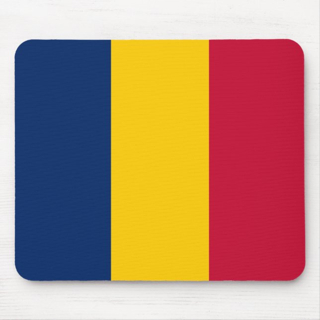 Flagge des Tschad (afrikanisches Land) Mousepad (Vorne)