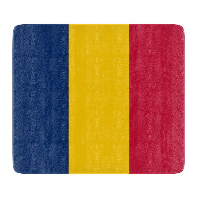 Flagge des Tschad (afrikanisches Land) Schneidebrett (Vorderseite)