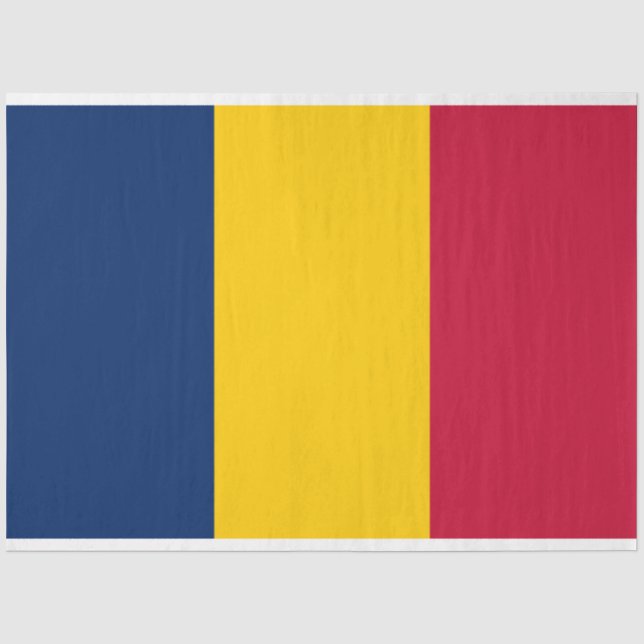 Flagge des Tschad (afrikanisches Land) Seidenpapier (Vorderseite)