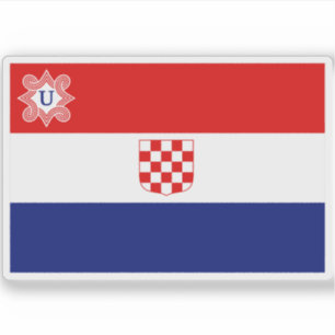Flagge des Unabhängigen Staates Kroatien (1941–194 Aufkleber