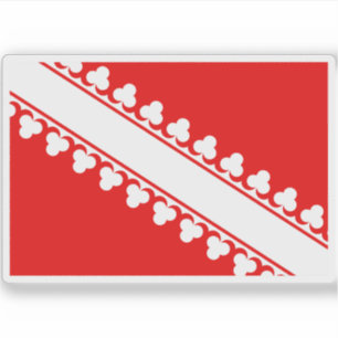 Flagge des Unteren (Basse) Elsass, Frankreich Aufkleber