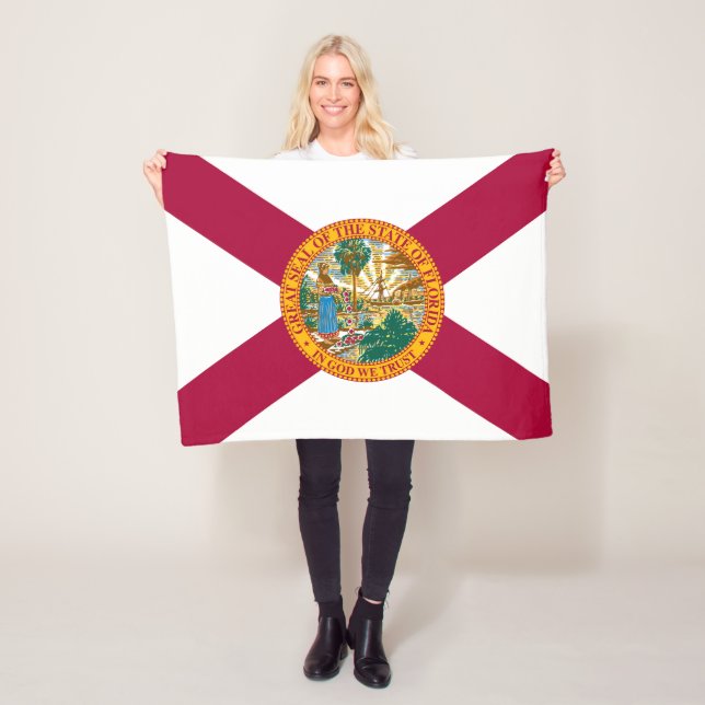 Flagge des US-Bundesstaates Florida Fleecedecke (Beispiel)