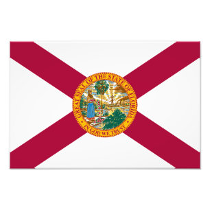 Flagge des US-Bundesstaates Florida Fotodruck