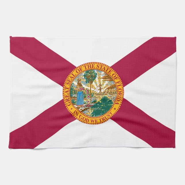 Flagge des US-Bundesstaates Florida Geschirrtuch (Horizontal)