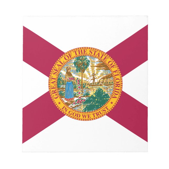 Flagge des US-Bundesstaates Florida Notizblock (Vorderseite)