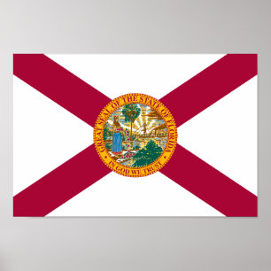 Flagge des US-Bundesstaates Florida Poster
