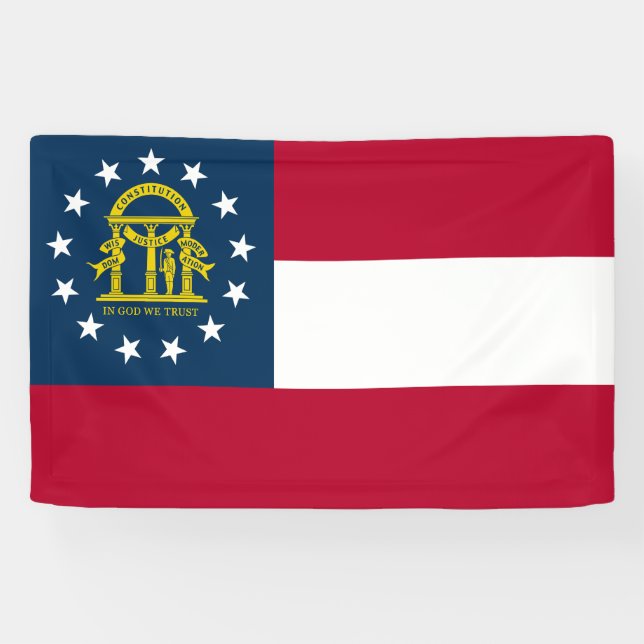 Flagge des US-Bundesstaates Georgia Banner (Horizontal)