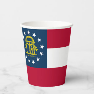 Flagge des US-Bundesstaates Georgia Pappbecher