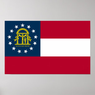 Flagge des US-Bundesstaates Georgia Poster