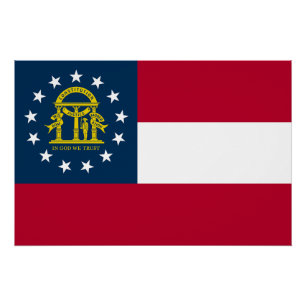 Flagge des US-Bundesstaates Georgia Poster