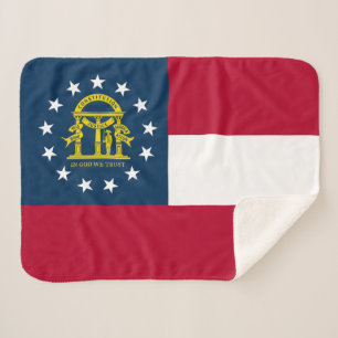 Flagge des US-Bundesstaates Georgia Sherpadecke