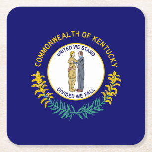 Flagge des US-Bundesstaates Kentucky Rechteckiger Pappuntersetzer