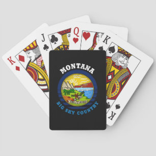 FLAGGE DES US-BUNDESSTAATES MONTANA BIG SKY SPIELKARTEN