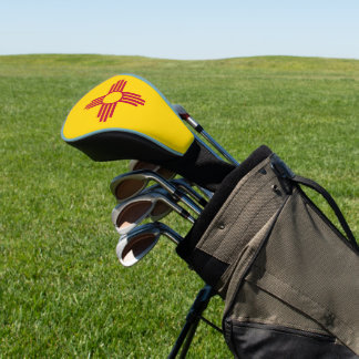 Flagge des US-Bundesstaates New Mexico Zia-Sonne Golf Headcover