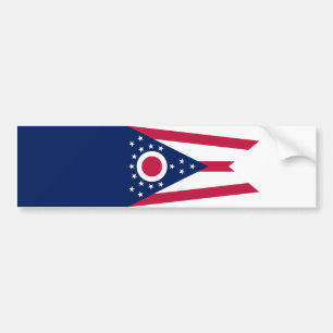 Flagge des US-Bundesstaates Ohio Autoaufkleber