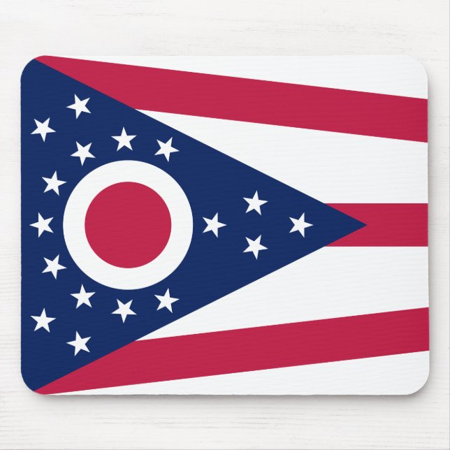 Flagge des US-Bundesstaates Ohio Mousepad (Vorne)