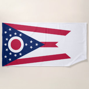Flagge des US-Bundesstaates Ohio Strandtuch