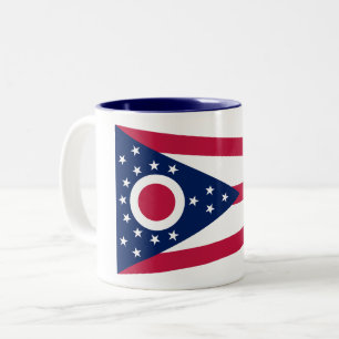 Flagge des US-Bundesstaates Ohio Zweifarbige Tasse