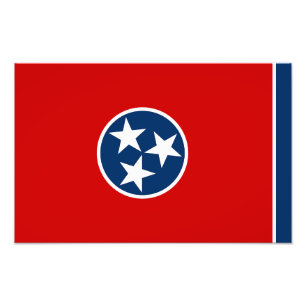 Flagge des US-Bundesstaates Tennessee Fotodruck
