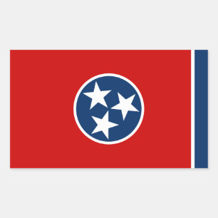 Flagge des US-Bundesstaates Tennessee Rechteckiger Aufkleber