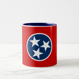Flagge des US-Bundesstaates Tennessee Zweifarbige Tasse