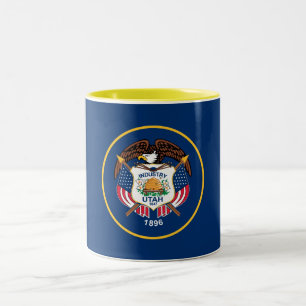 Flagge des US-Bundesstaates Utah Zweifarbige Tasse