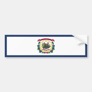Flagge des US-Bundesstaates West Virginia Autoaufkleber