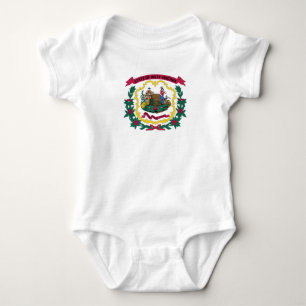 Flagge des US-Bundesstaates West Virginia Baby Strampler