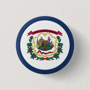 Flagge des US-Bundesstaates West Virginia Button