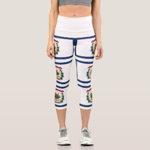 Flagge des US-Bundesstaates West Virginia Capri Leggings
