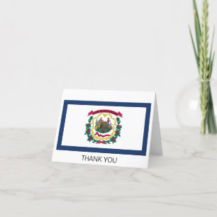 Flagge des US-Bundesstaates West Virginia Dankeskarte