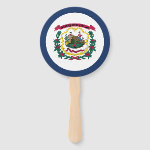 Flagge des US-Bundesstaates West Virginia Fächer