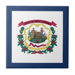 Flagge des US-Bundesstaates West Virginia Fliese