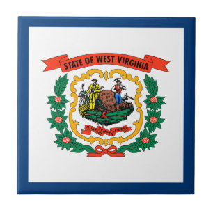 Flagge des US-Bundesstaates West Virginia Fliese
