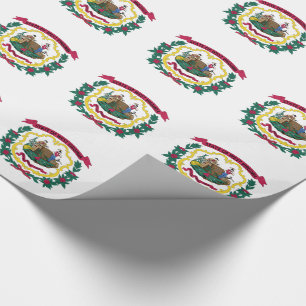 Flagge des US-Bundesstaates West Virginia Geschenkpapier