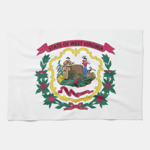 Flagge des US-Bundesstaates West Virginia Geschirrtuch