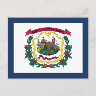 Flagge des US-Bundesstaates West Virginia Postkarte