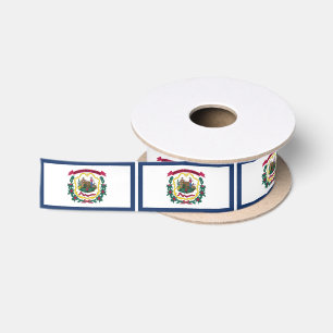 Flagge des US-Bundesstaates West Virginia Satinband