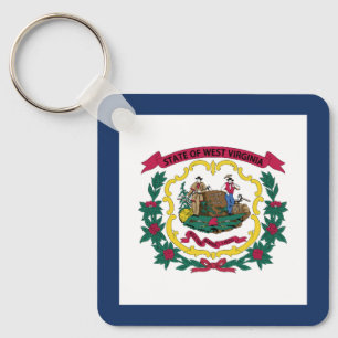 Flagge des US-Bundesstaates West Virginia Schlüsselanhänger