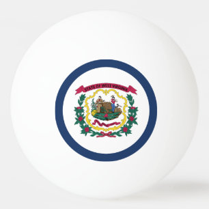 Flagge des US-Bundesstaates West Virginia Tischtennisball