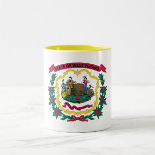 Flagge des US-Bundesstaates West Virginia Zweifarbige Tasse