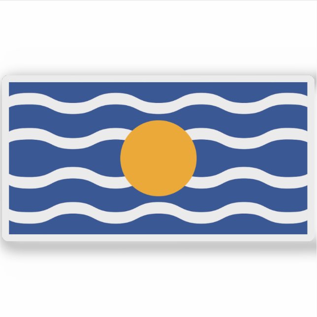 Flagge des Verbandes der Westindischen Inseln (195 Aufkleber (Vorderseite)
