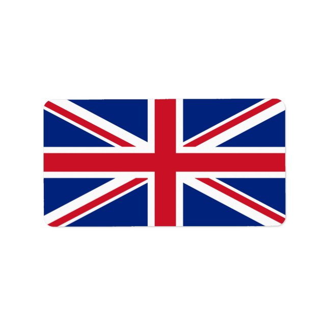 Flagge des Vereinigten Königreichs Adressaufkleber (Vorne)